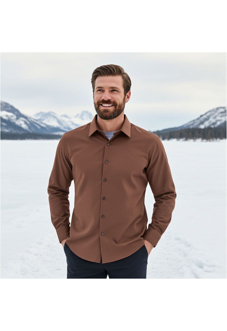 3060 BT CR SATIN 006 Büyük Beden Slim Fit Uzun Kol Düz Renk Saten Erkek Gömlek 4GMK313060006 - Giovanni Fratelli