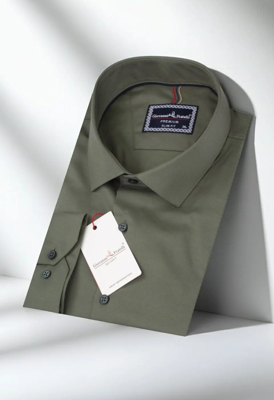 Büyük Beden Slim Fit Uzun Kol Düz Renk Saten Erkek Gömlek 4GMK313060007