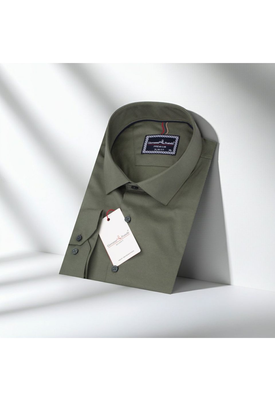 3060 BT CR SATIN 007 Büyük Beden Slim Fit Uzun Kol Düz Renk Saten Erkek Gömlek 4GMK313060007 - Giovanni Fratelli