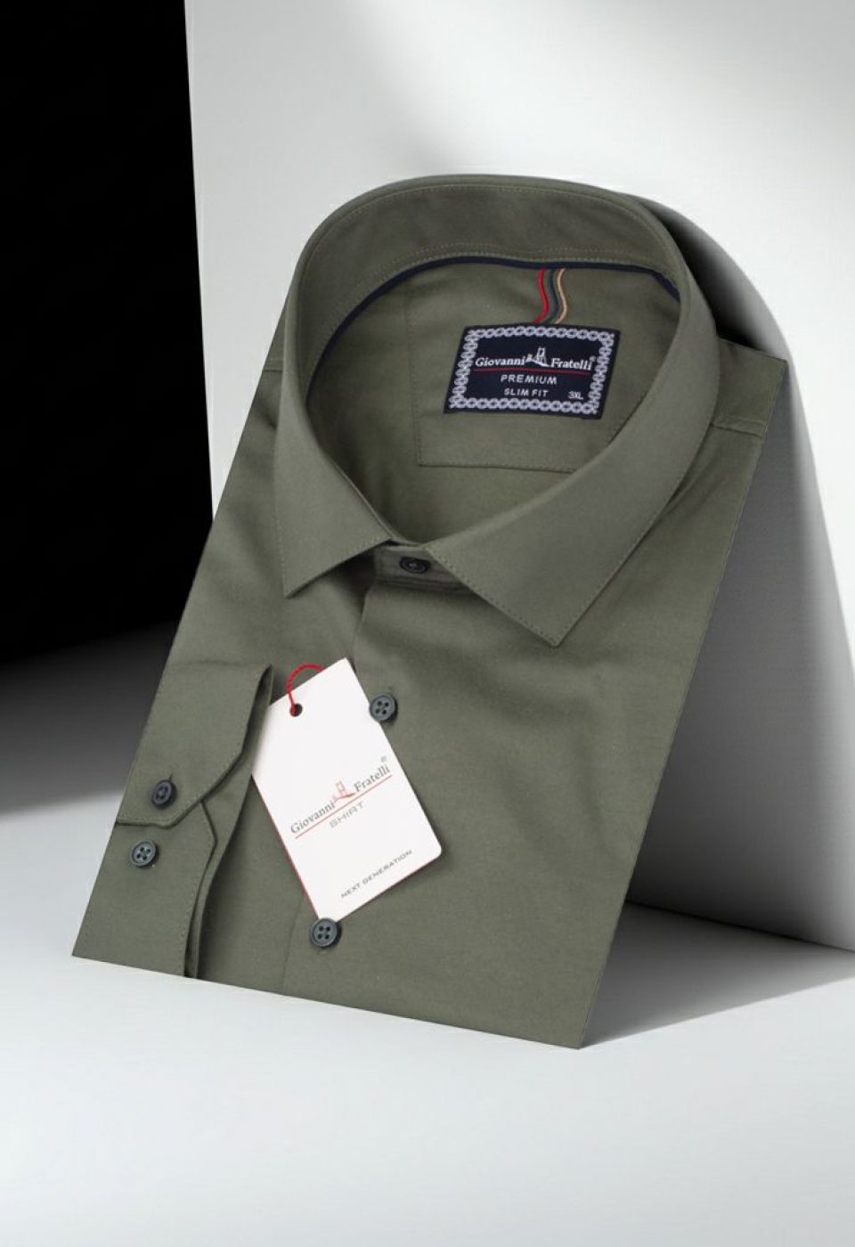 Büyük Beden Slim Fit Uzun Kol Düz Renk Saten Erkek Gömlek 4GMK313060007