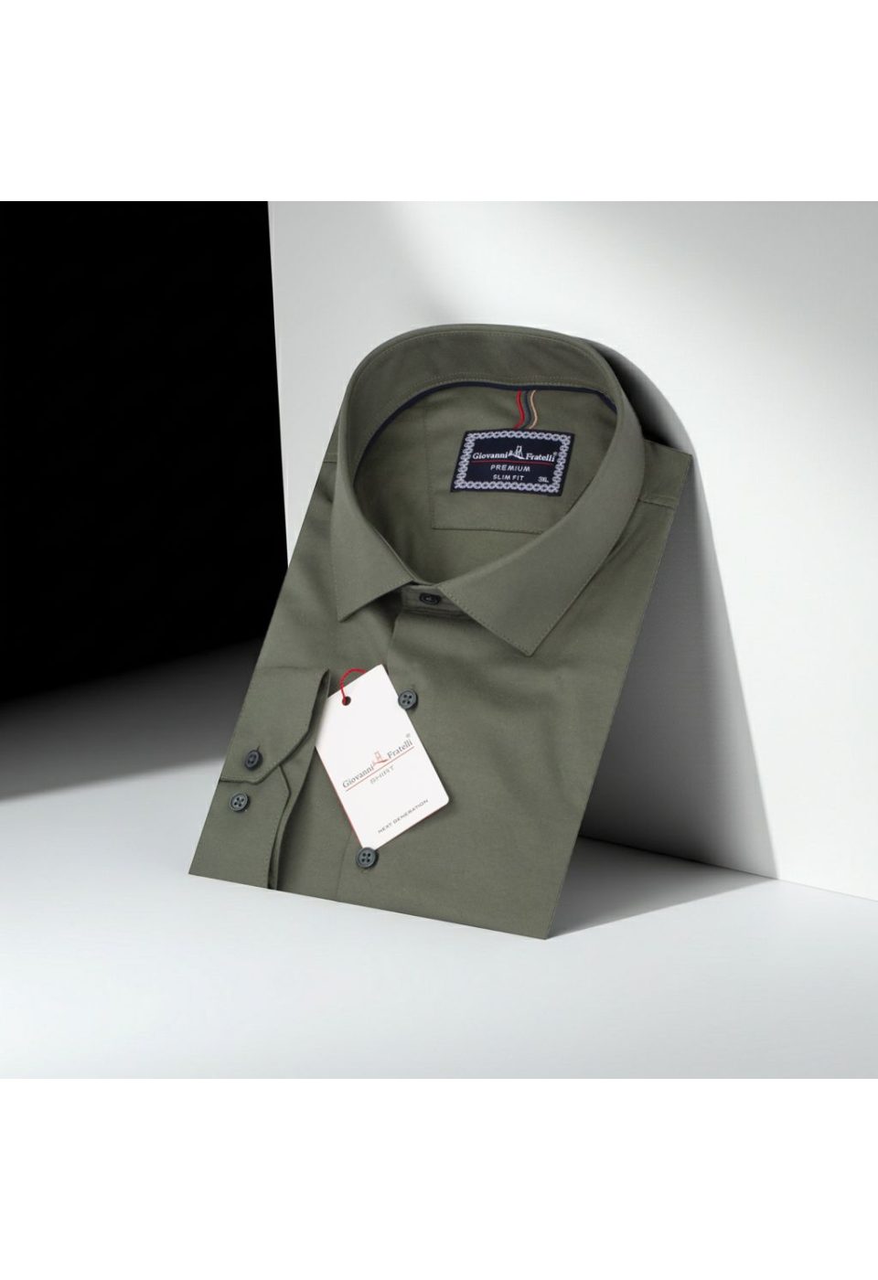 3060 BT CR SATIN 007 Büyük Beden Slim Fit Uzun Kol Düz Renk Saten Erkek Gömlek 4GMK313060007 - Giovanni Fratelli
