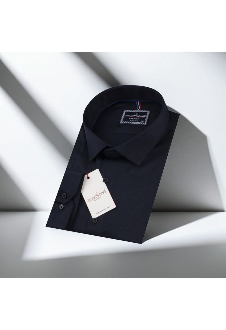 Büyük Beden Slim Fit Uzun Kol Düz Renk Saten Erkek Gömlek 4GMK313060009 - Giovanni Fratelli