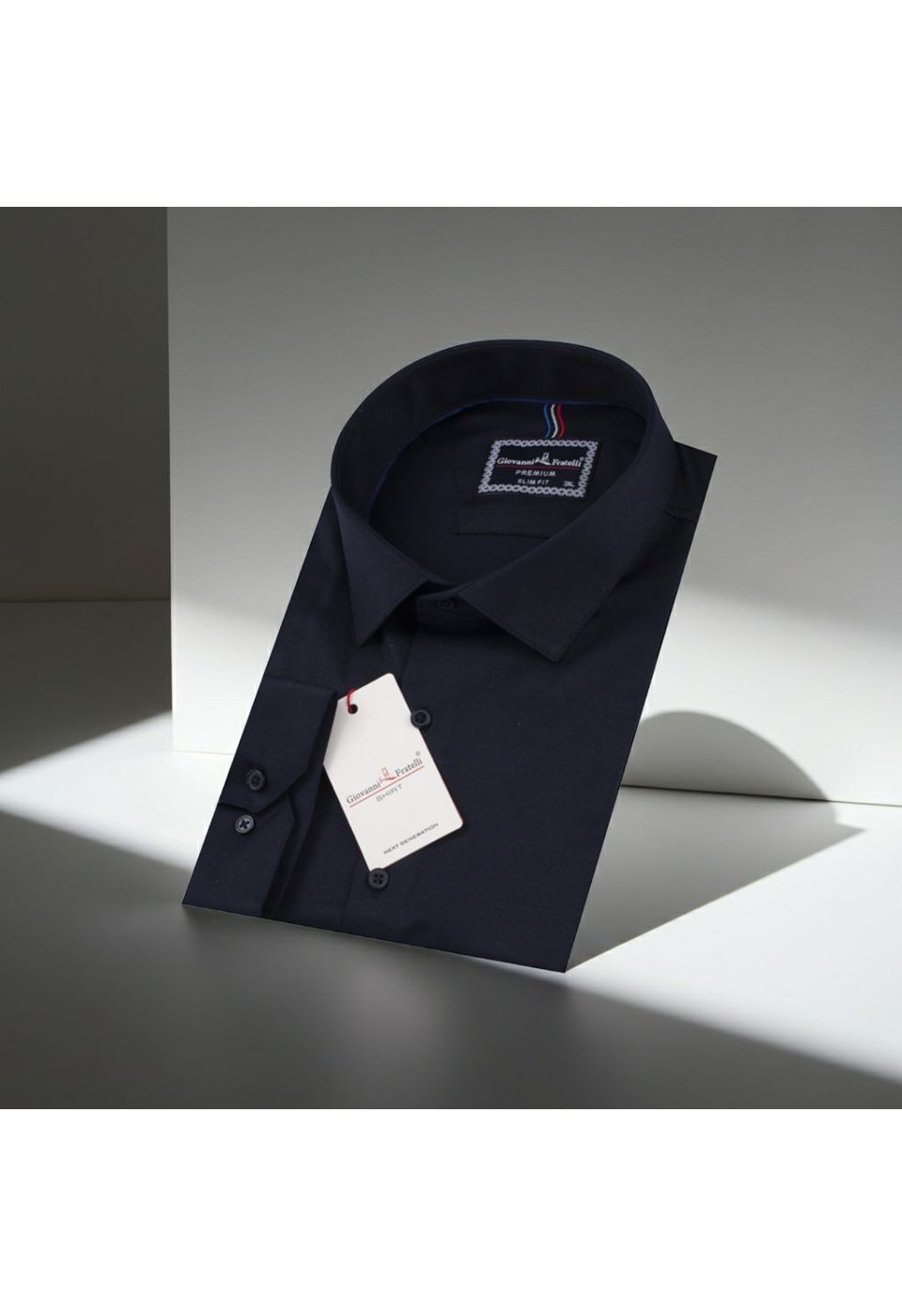 Büyük Beden Slim Fit Uzun Kol Düz Renk Saten Erkek Gömlek 4GMK313060009 - Giovanni Fratelli