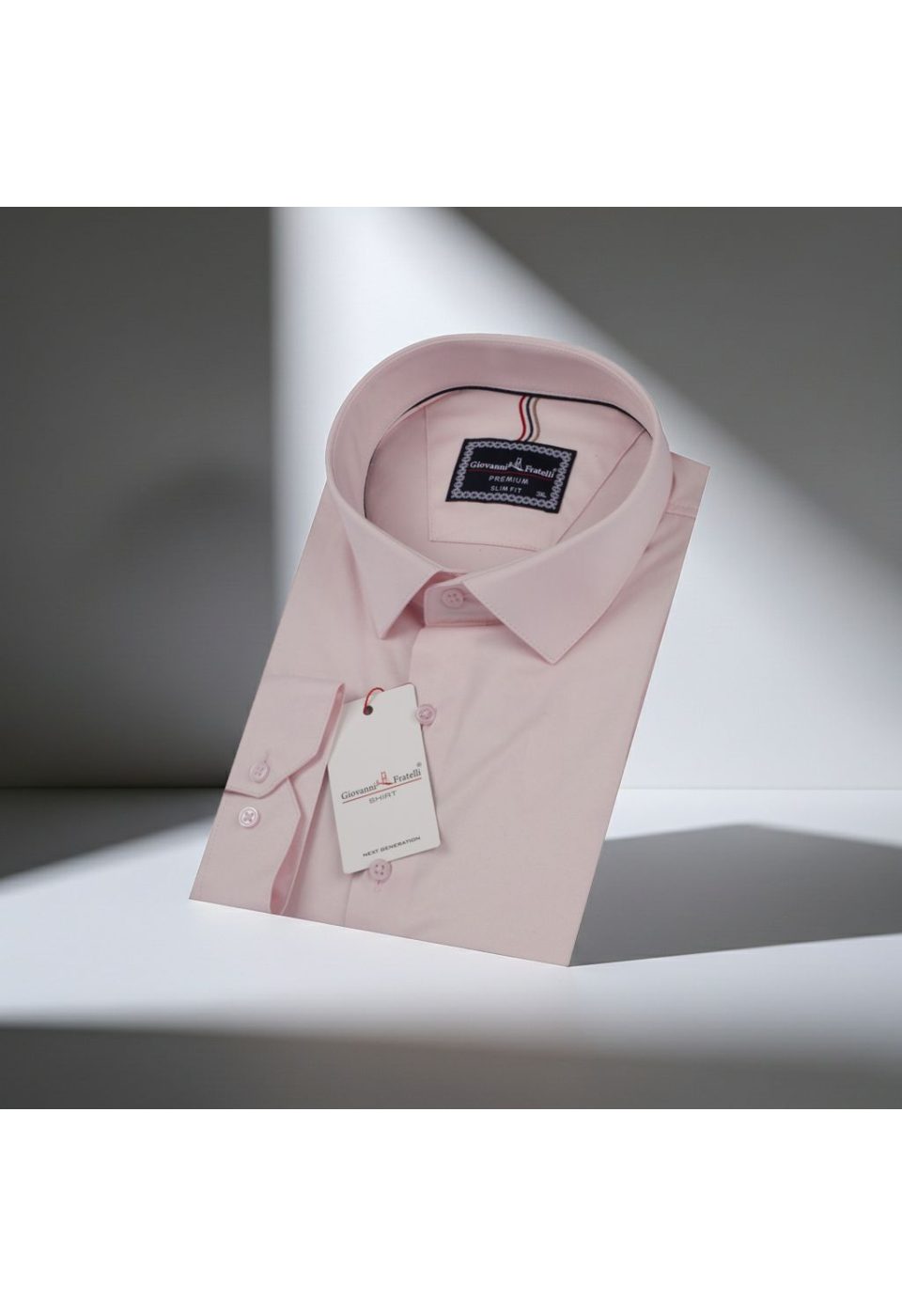 Büyük Beden Slim Fit Uzun Kol Düz Renk Saten Erkek Gömlek 4GMK313060013 - Giovanni Fratelli