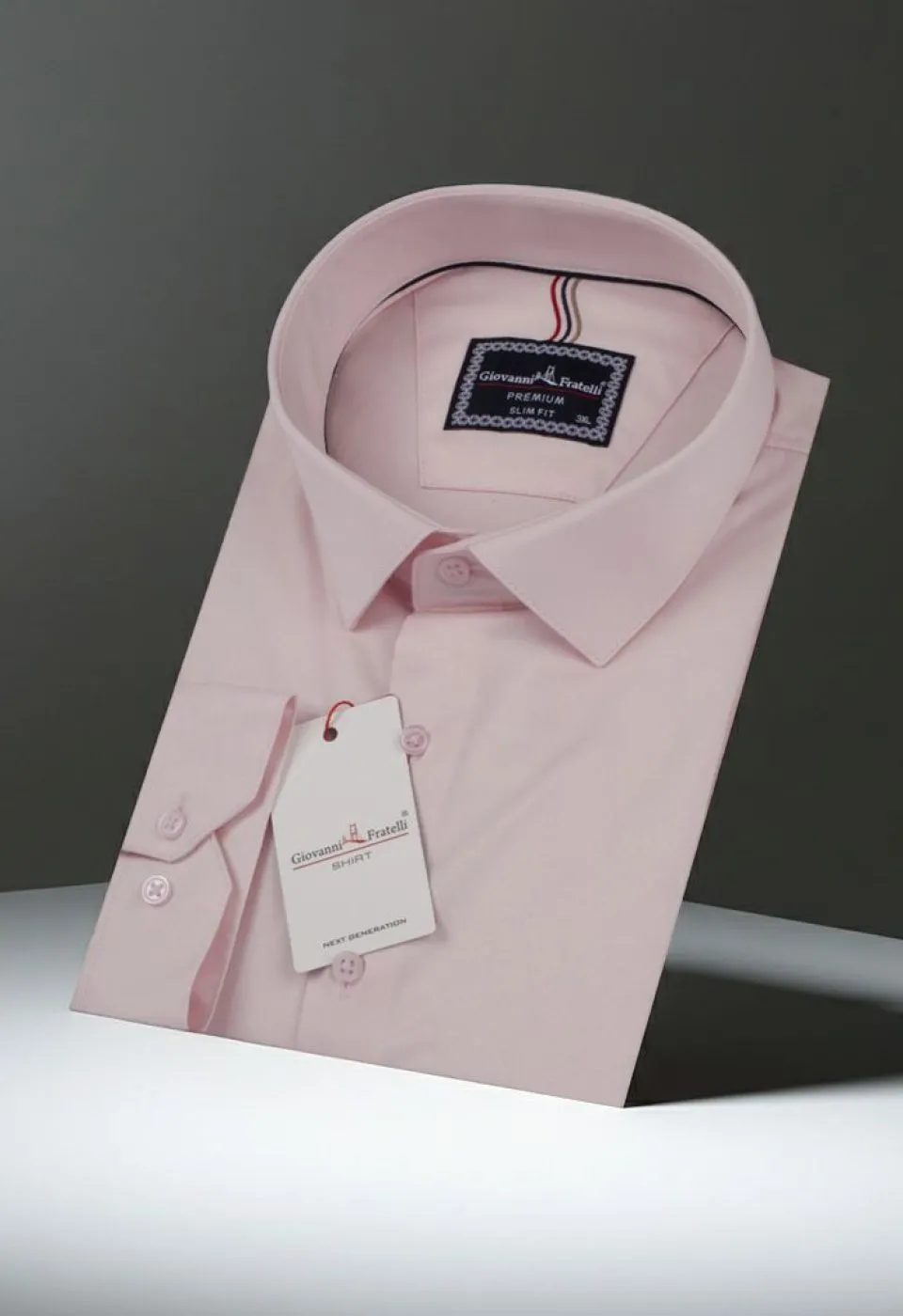 Büyük Beden Slim Fit Uzun Kol Düz Renk Saten Erkek Gömlek 4GMK313060013