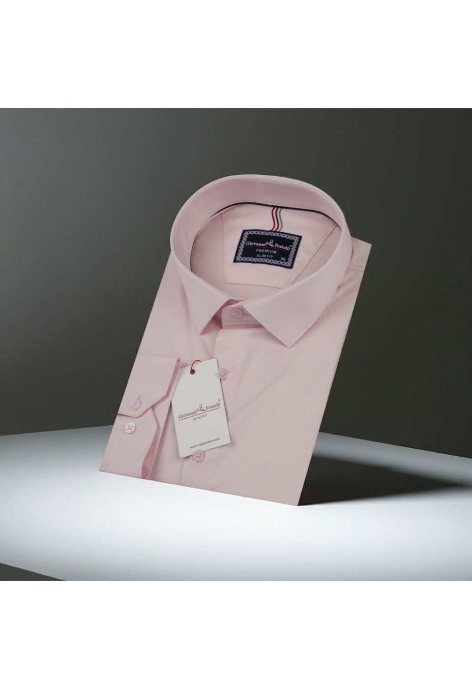 Büyük Beden Slim Fit Uzun Kol Düz Renk Saten Erkek Gömlek 4GMK313060013 - Giovanni Fratelli