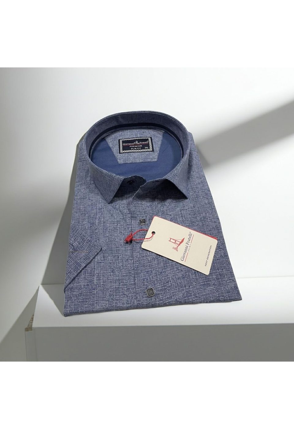 3061 BT CR K 004 Büyük Beden Slim Fit Kısa Kol Desenli Erkek Gömlek 4GMK313061004 - Giovanni Fratelli