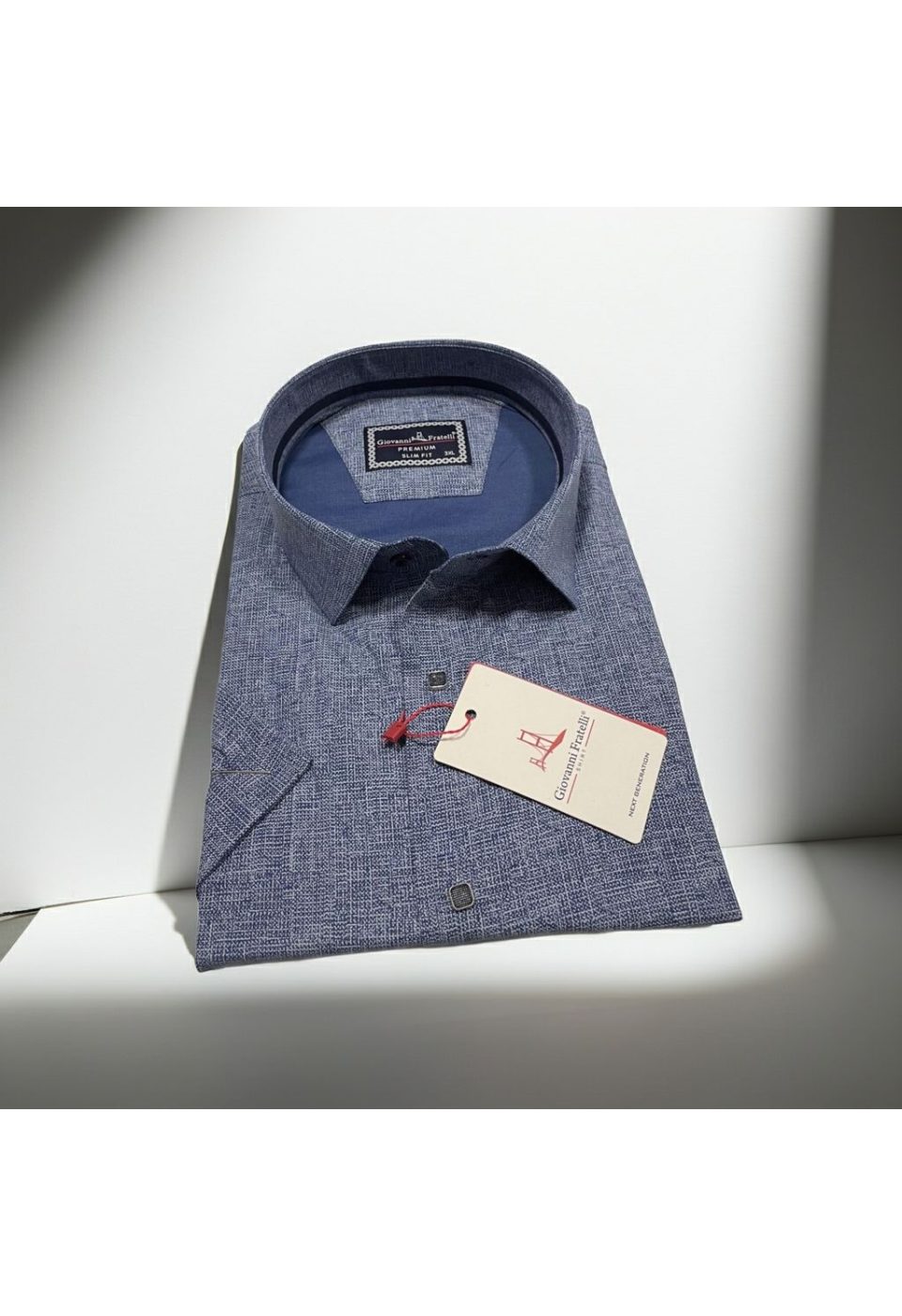 3061 BT CR K 004 Büyük Beden Slim Fit Kısa Kol Desenli Erkek Gömlek 4GMK313061004 - Giovanni Fratelli