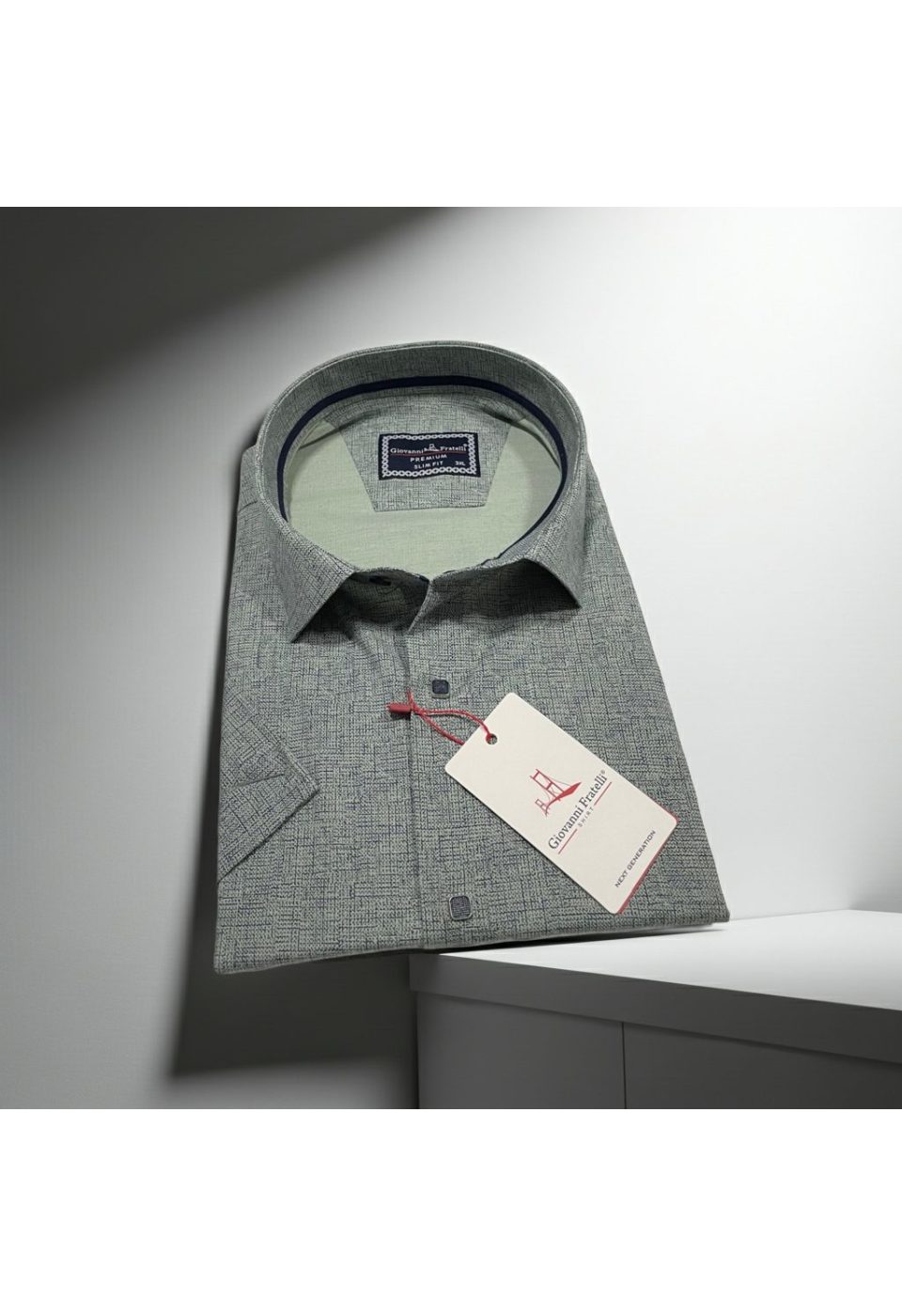 Büyük Beden Slim Fit Kısa Kol Desenli Erkek Gömlek 4GMK313061006 - Giovanni Fratelli
