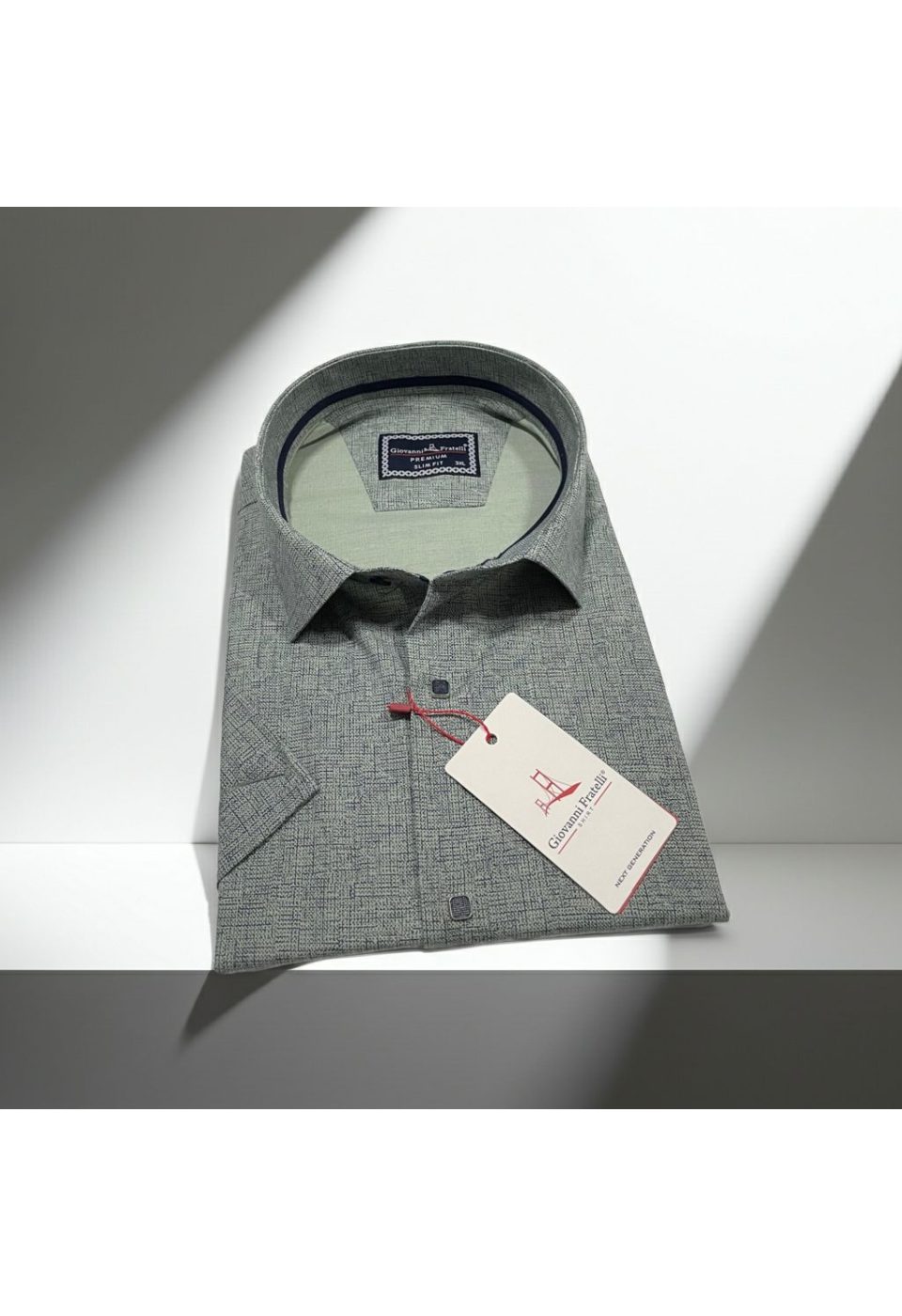 Büyük Beden Slim Fit Kısa Kol Desenli Erkek Gömlek 4GMK313061006 - Giovanni Fratelli