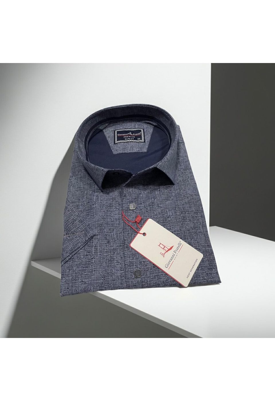 Büyük Beden Slim Fit Kısa Kol Desenli Erkek Gömlek 4GMK313061007 - Giovanni Fratelli