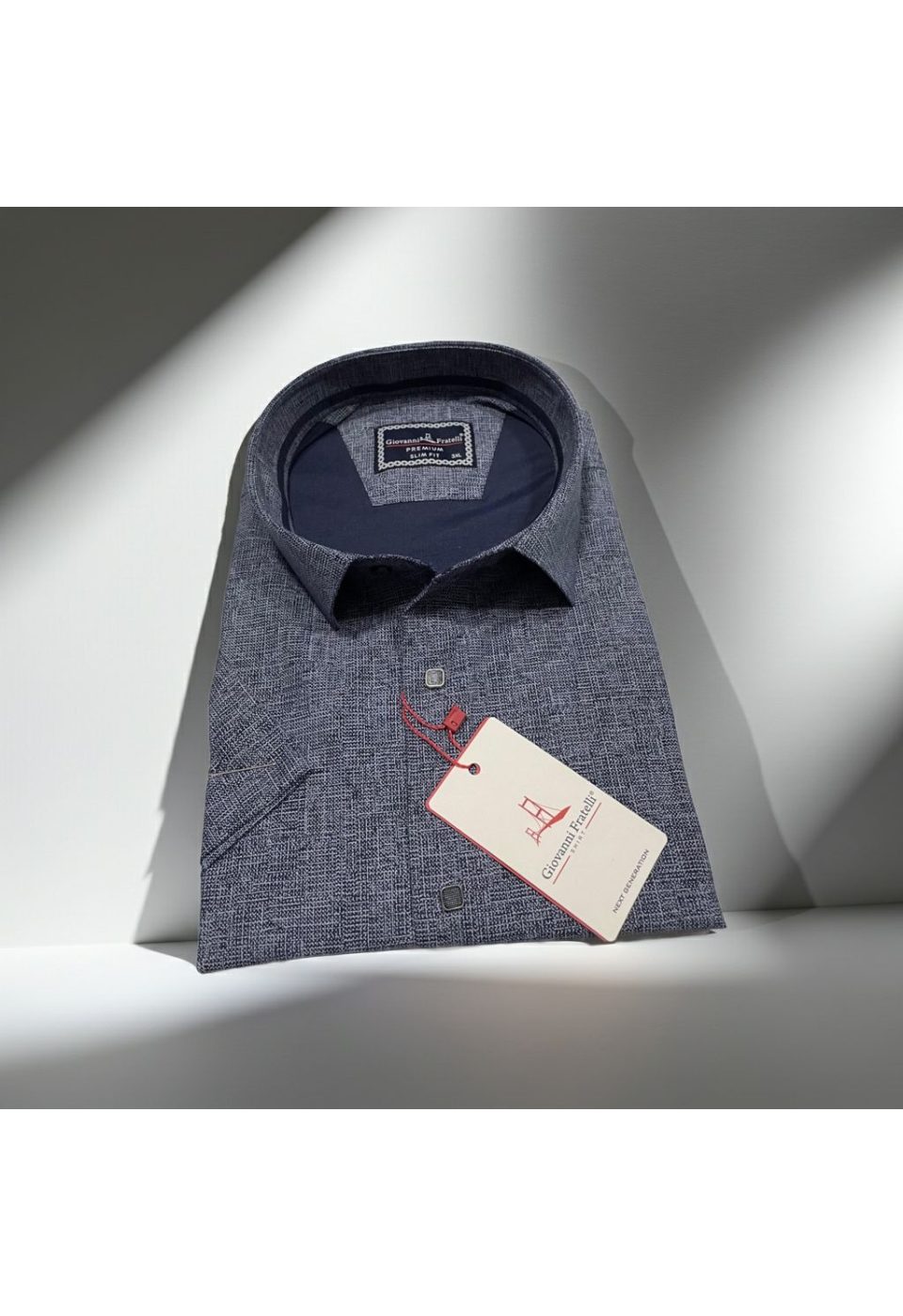 Büyük Beden Slim Fit Kısa Kol Desenli Erkek Gömlek 4GMK313061007 - Giovanni Fratelli