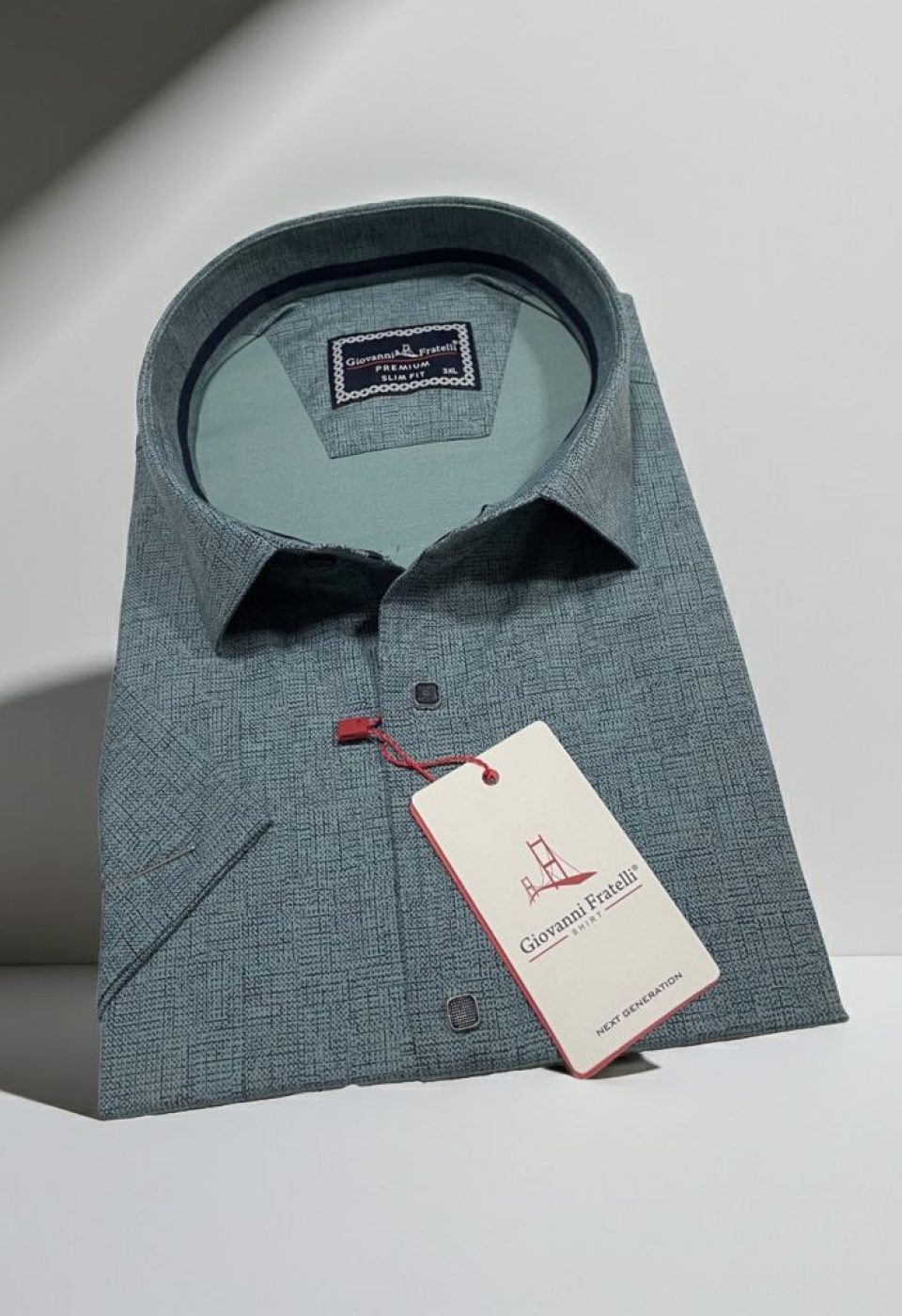 Büyük Beden Slim Fit Kısa Kol Desenli Erkek Gömlek 4GMK313061008