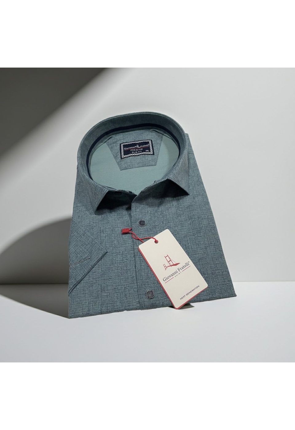 Büyük Beden Slim Fit Kısa Kol Desenli Erkek Gömlek 4GMK313061008 - Giovanni Fratelli