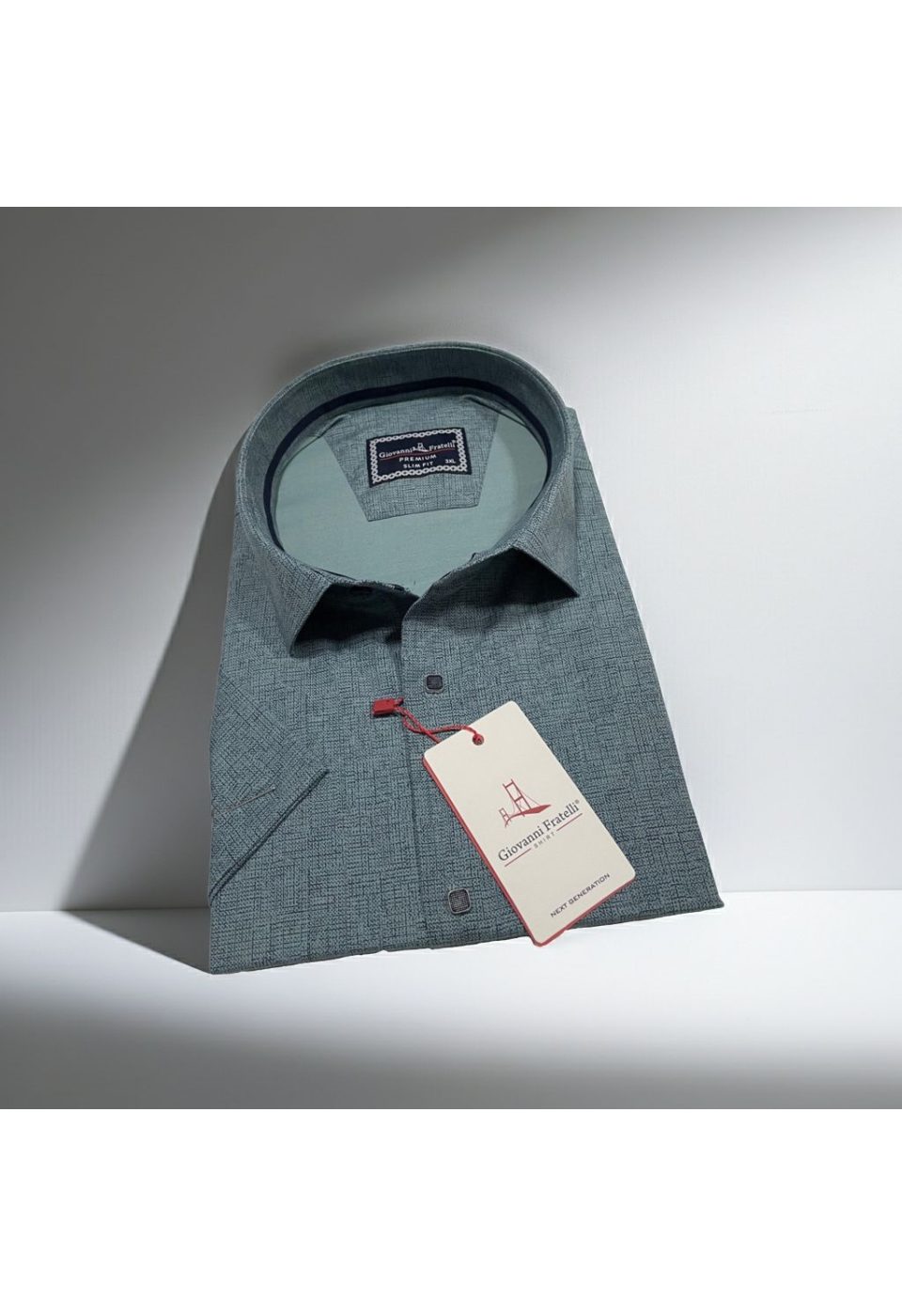 Büyük Beden Slim Fit Kısa Kol Desenli Erkek Gömlek 4GMK313061008 - Giovanni Fratelli