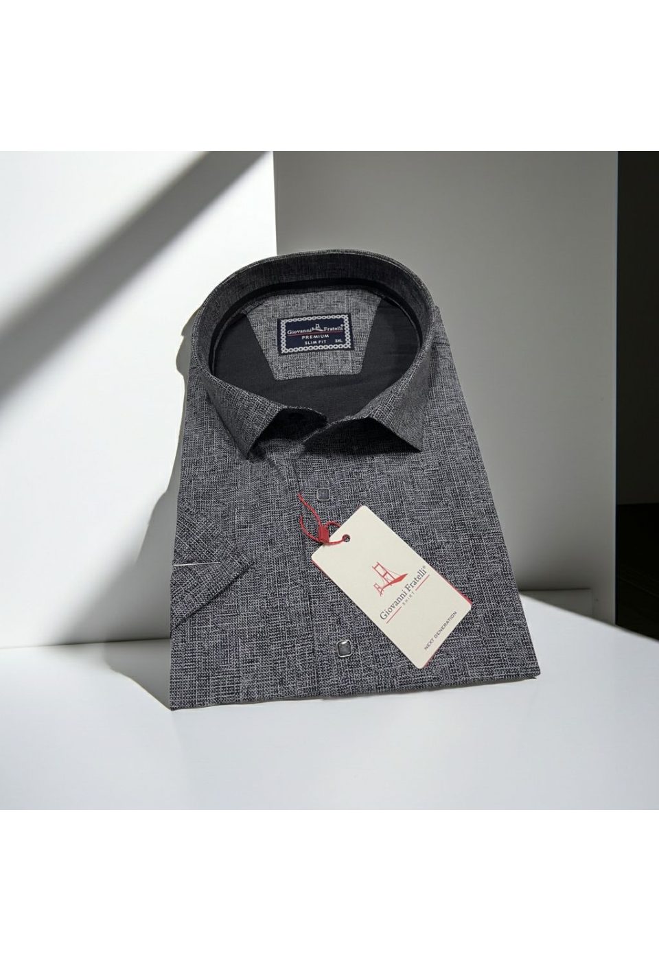 Büyük Beden Slim Fit Kısa Kol Desenli Erkek Gömlek 4GMK313061009 - Giovanni Fratelli