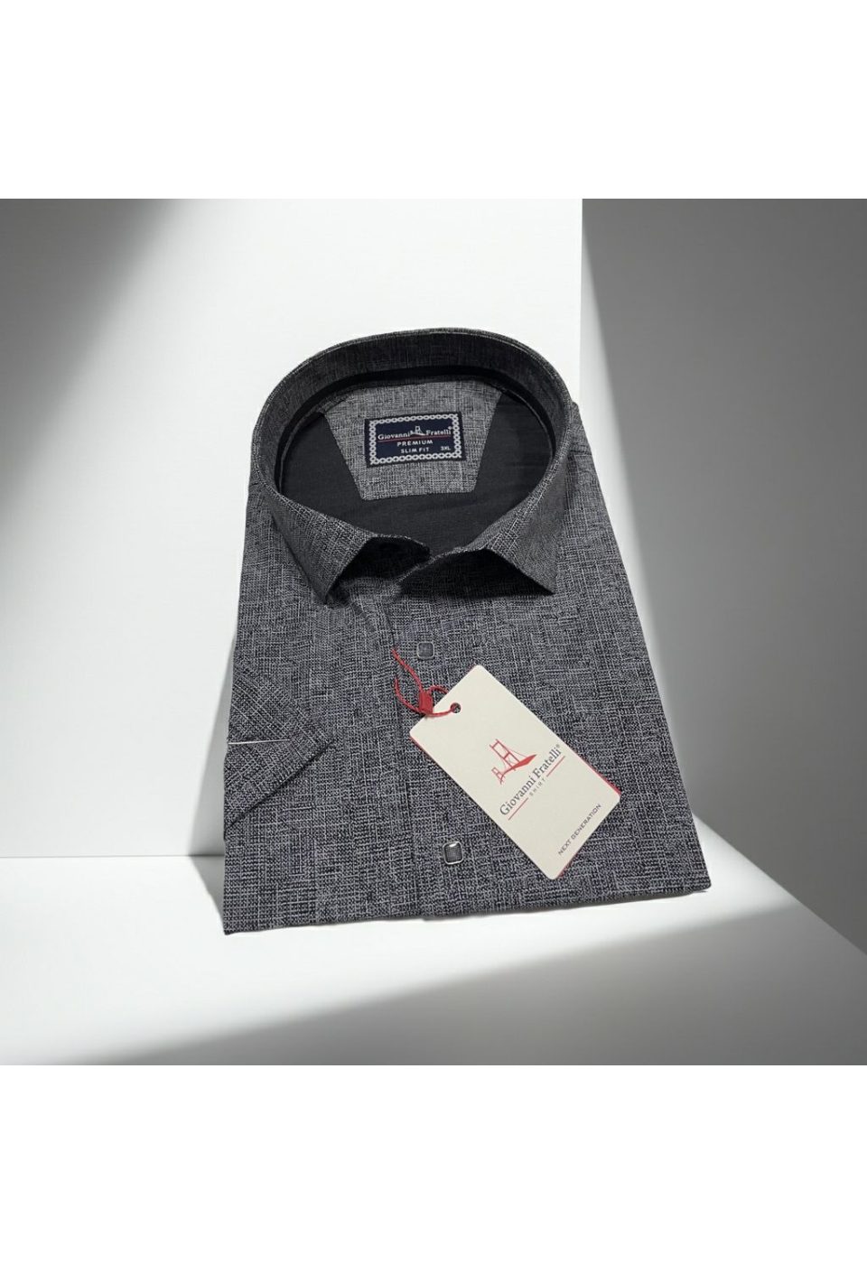 Büyük Beden Slim Fit Kısa Kol Desenli Erkek Gömlek 4GMK313061009 - Giovanni Fratelli