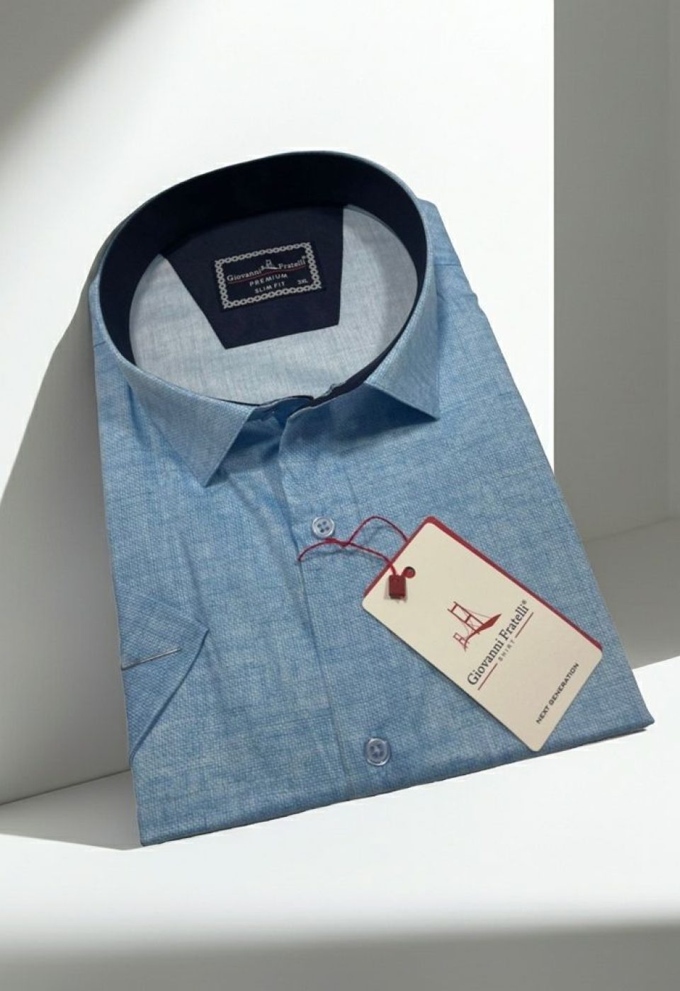 Büyük Beden Slim Fit Kısa Kol Desenli Kott Erkek Gömlek 4GMK313062001