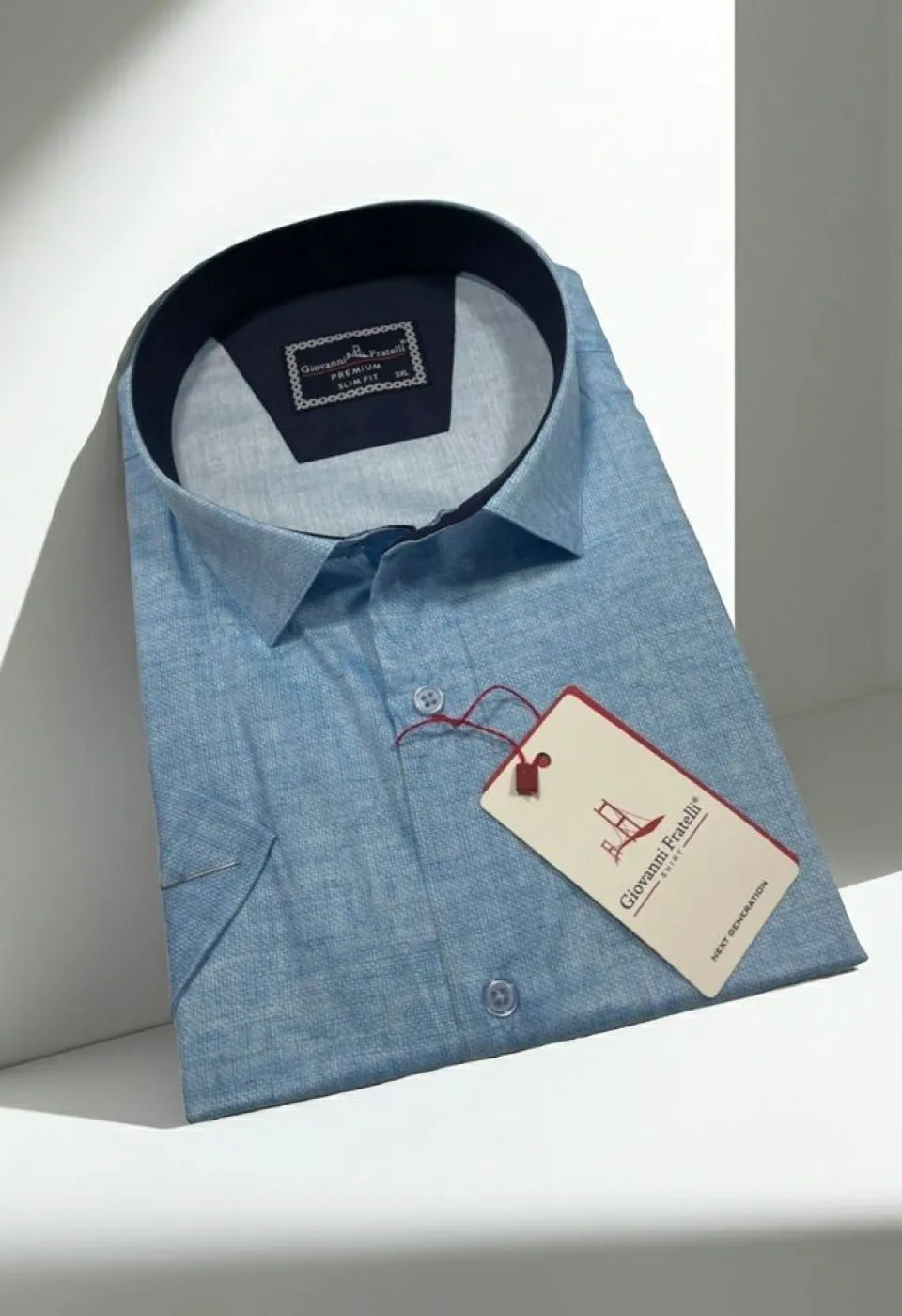 Büyük Beden Slim Fit Kısa Kol Desenli Kott Erkek Gömlek 4GMK313062001