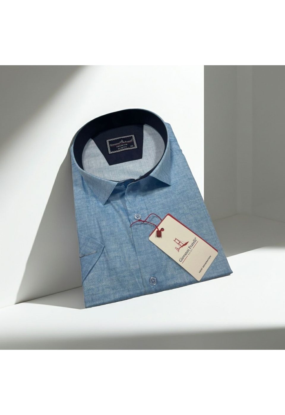 Büyük Beden Slim Fit Kısa Kol Desenli Kott Erkek Gömlek 4GMK313062001 - Giovanni Fratelli
