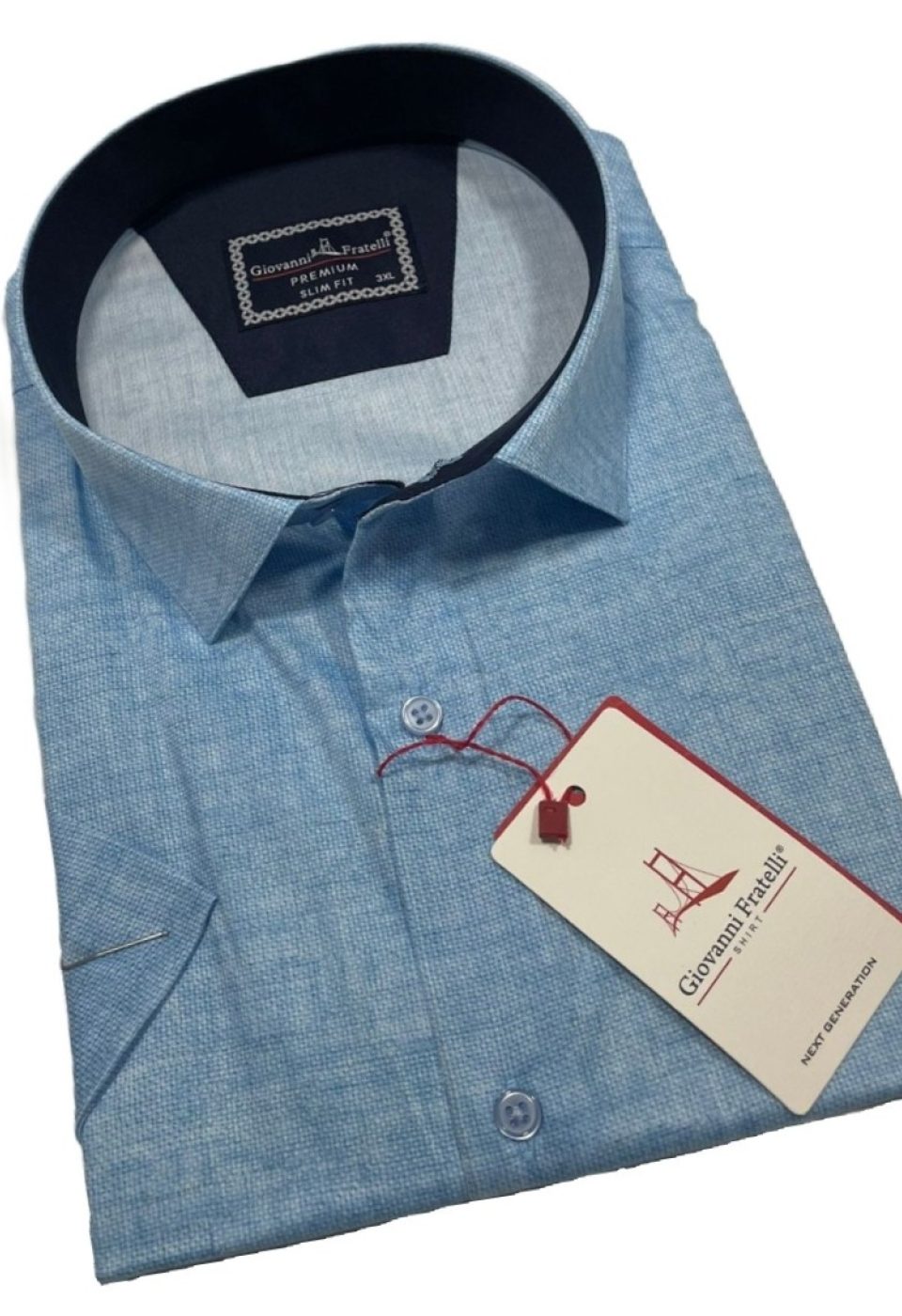 Büyük Beden Slim Fit Kısa Kol Desenli Kott Erkek Gömlek 4GMK313062001