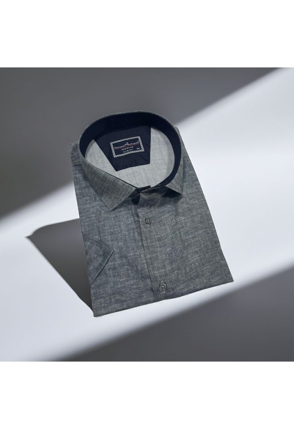 Büyük Beden Slim Fit Kısa Kol Desenli Kott Erkek Gömlek 4GMK313062003 - Giovanni Fratelli