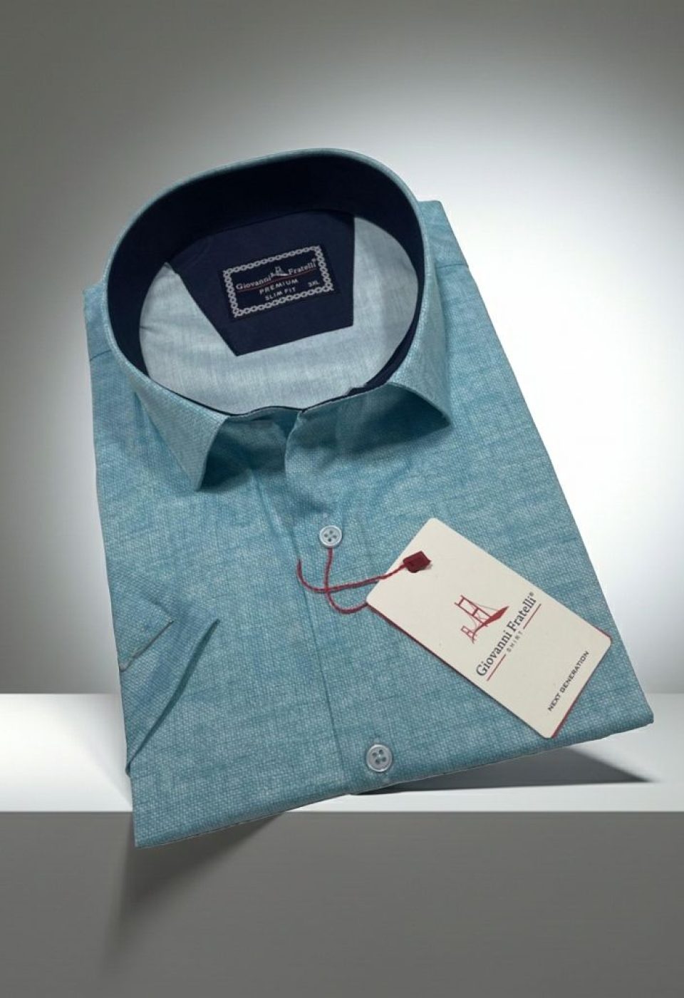 Büyük Beden Slim Fit Kısa Kol Desenli Kott Erkek Gömlek 4GMK313062004
