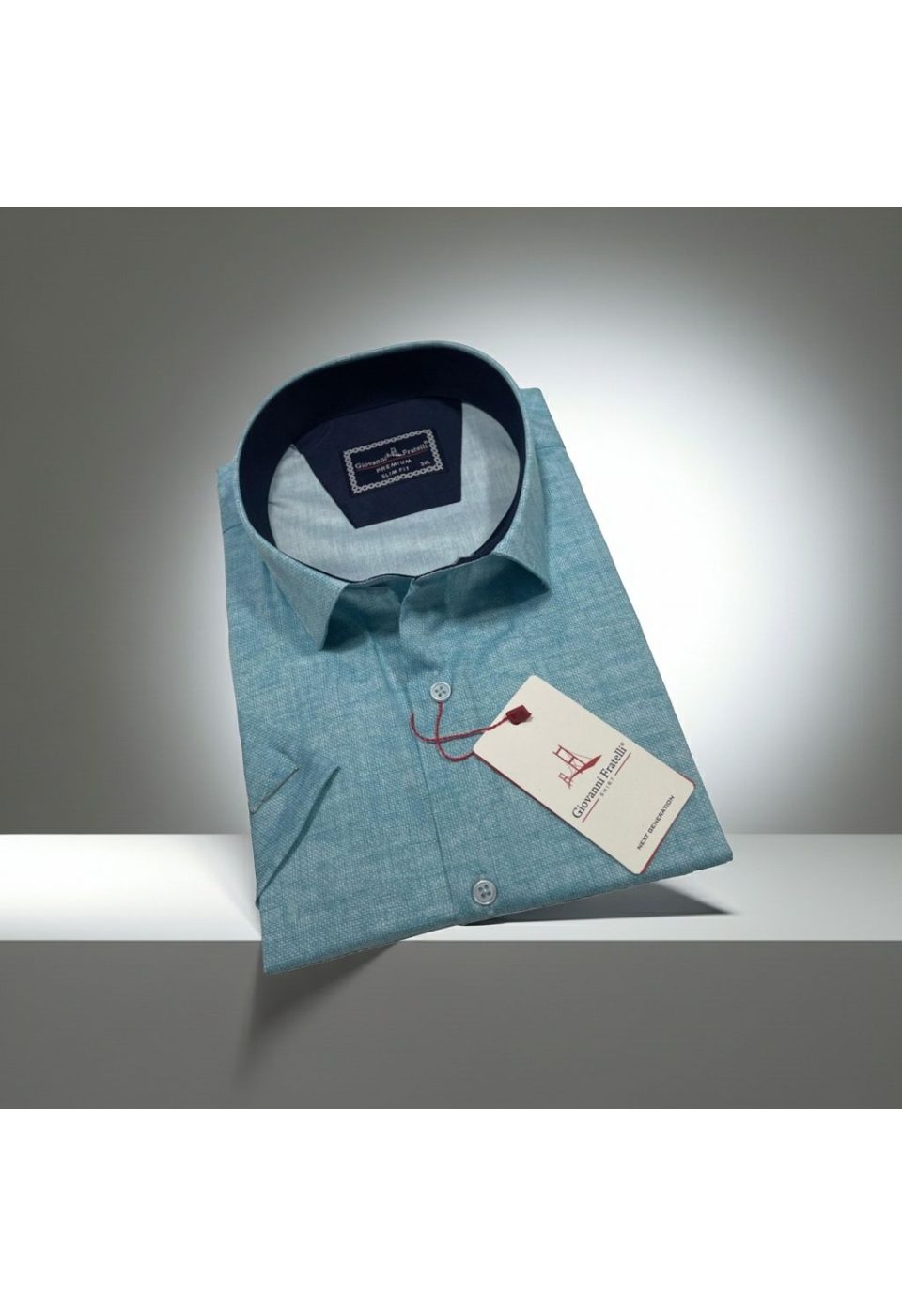 Büyük Beden Slim Fit Kısa Kol Desenli Kott Erkek Gömlek 4GMK313062004 - Giovanni Fratelli