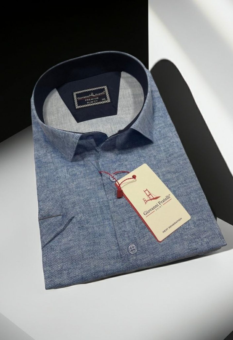 Büyük Beden Slim Fit Kısa Kol Desenli Kott Erkek Gömlek 4GMK313062006