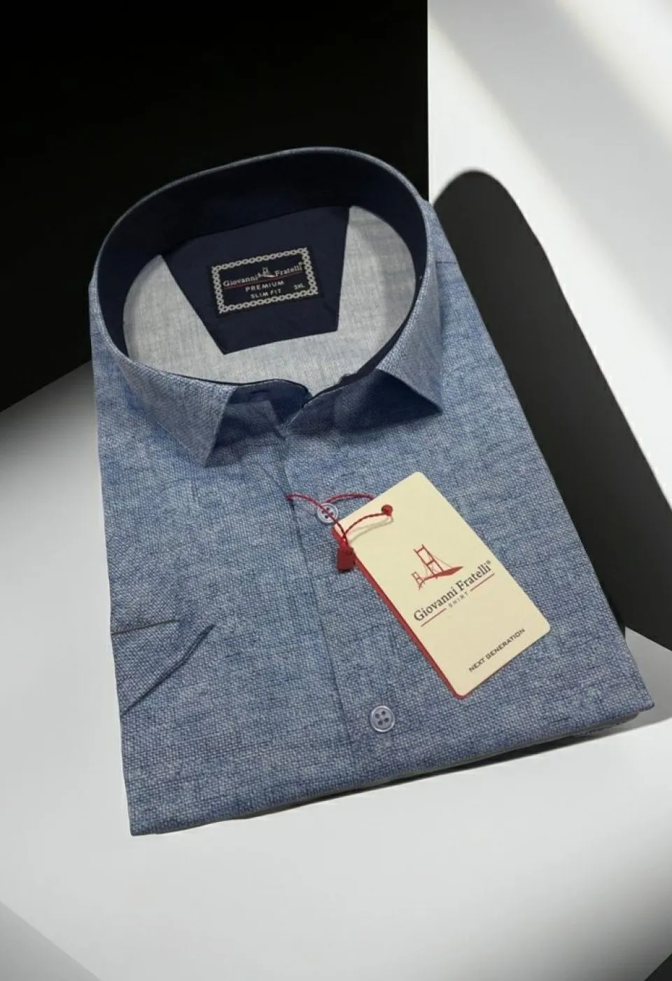 Büyük Beden Slim Fit Kısa Kol Desenli Kott Erkek Gömlek 4GMK313062006