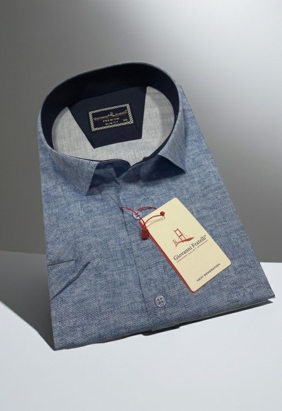Büyük Beden Slim Fit Kısa Kol Desenli Kott Erkek Gömlek 4GMK313062006