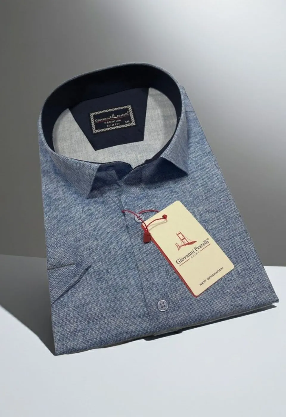 Büyük Beden Slim Fit Kısa Kol Desenli Kott Erkek Gömlek 4GMK313062006