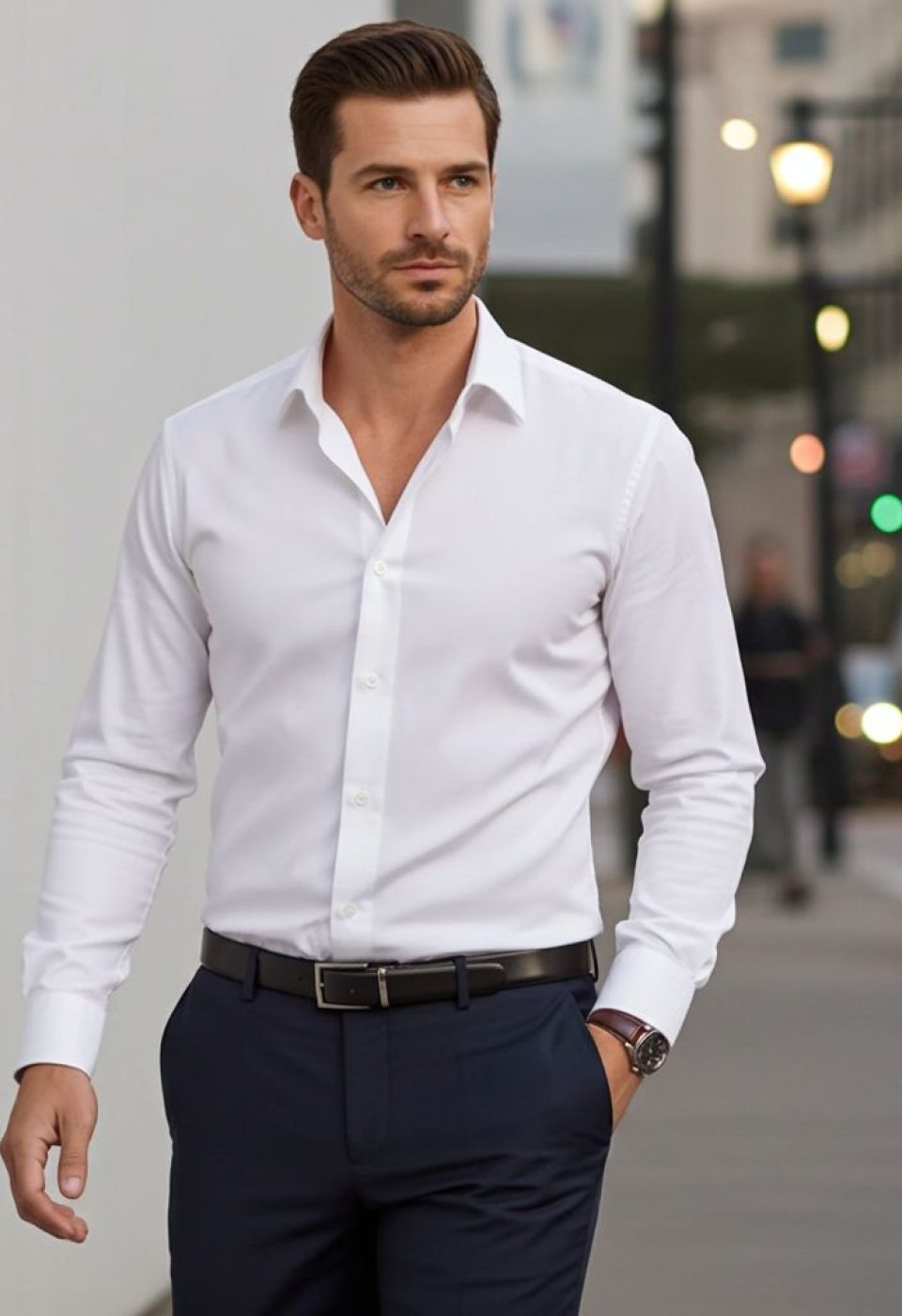 Slim Fit Uzun Kol Düz Renk Saten Erkek Gömlek 3GMK313063002 Slim Fit Uzun Kol Düz Renk Saten Erkek Gömlek 3GMK313063002