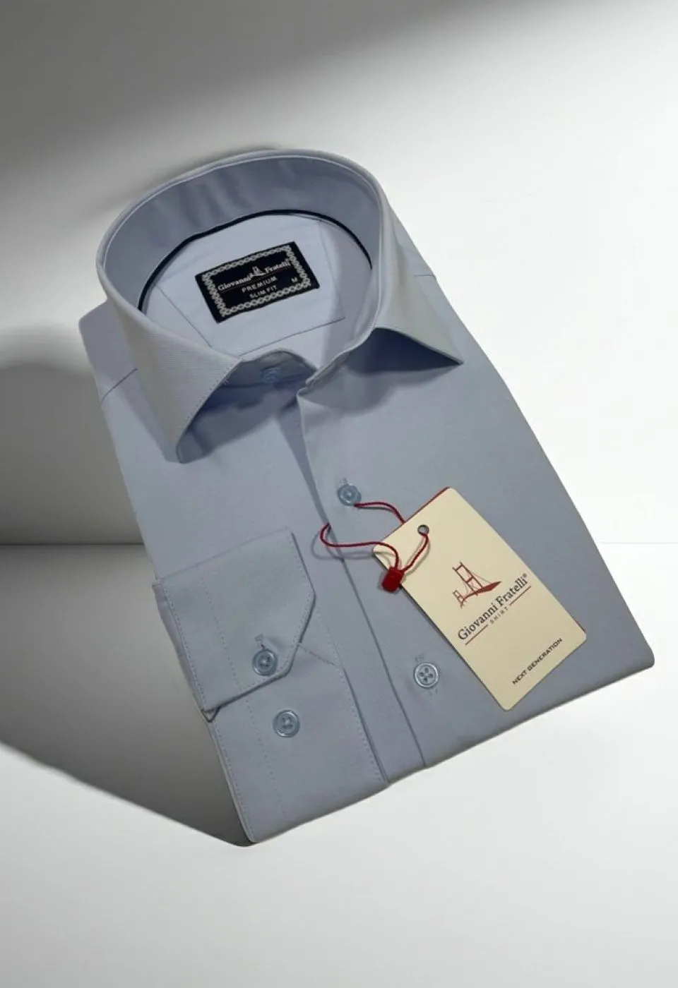 Slim Fit Uzun Kol Düz Renk Saten Erkek Gömlek 3GMK313063003