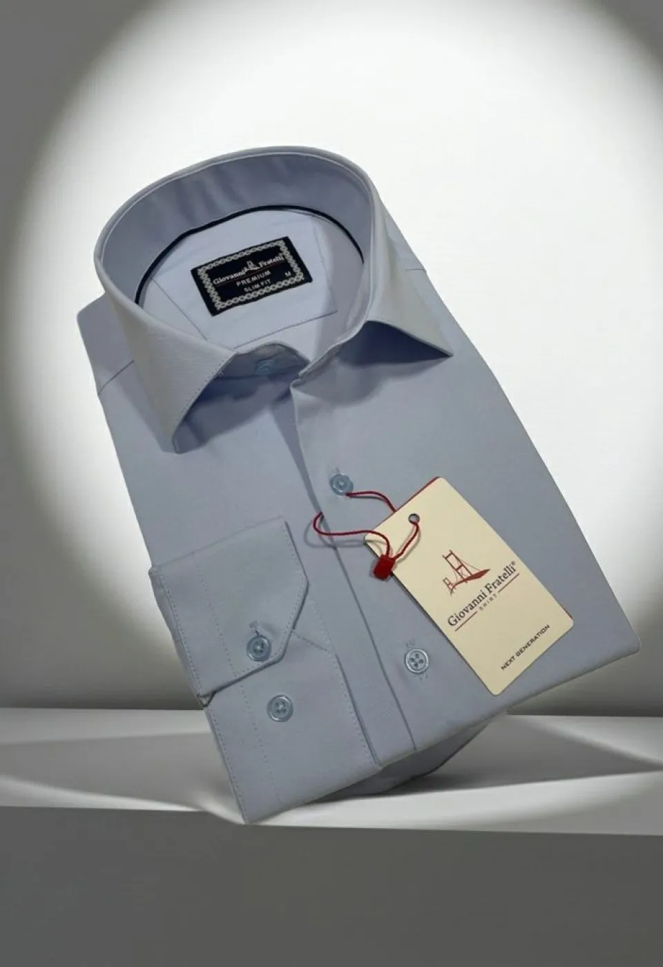 Slim Fit Uzun Kol Düz Renk Saten Erkek Gömlek 3GMK313063003