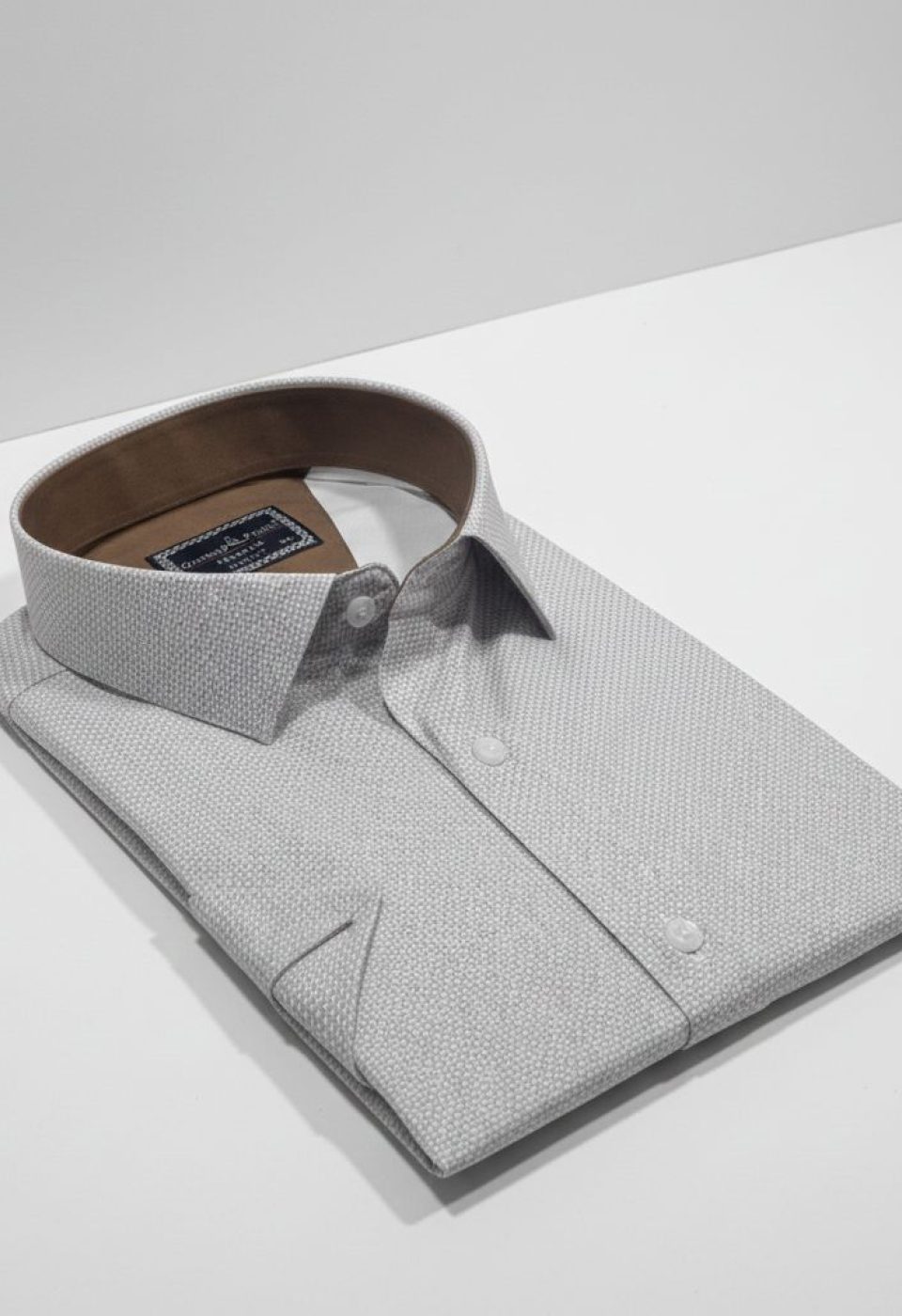 Büyük Beden Slim Fit Kısa Kol Desenli Renk Erkek Gömlek 4GMK313064002