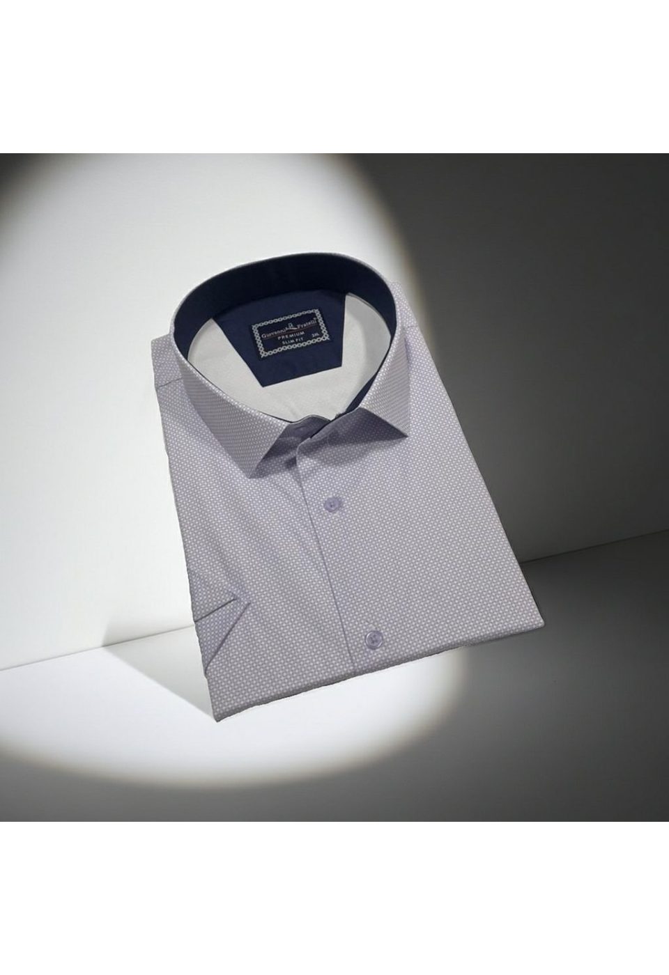 Büyük Beden Slim Fit Kısa Kol Desenli Renk Erkek Gömlek 4GMK313064003 - Giovanni Fratelli