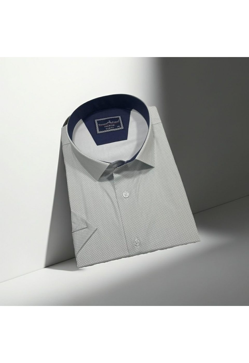 Büyük Beden Slim Fit Kısa Kol Desenli Renk Erkek Gömlek 4GMK313064004 - Giovanni Fratelli