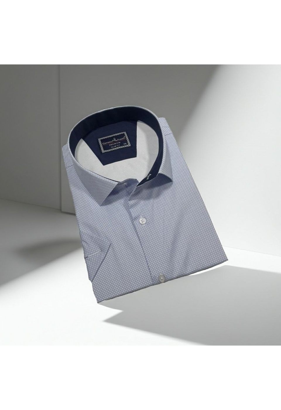 Büyük Beden Slim Fit Kısa Kol Desenli Renk Erkek Gömlek 4GMK313064005 - Giovanni Fratelli