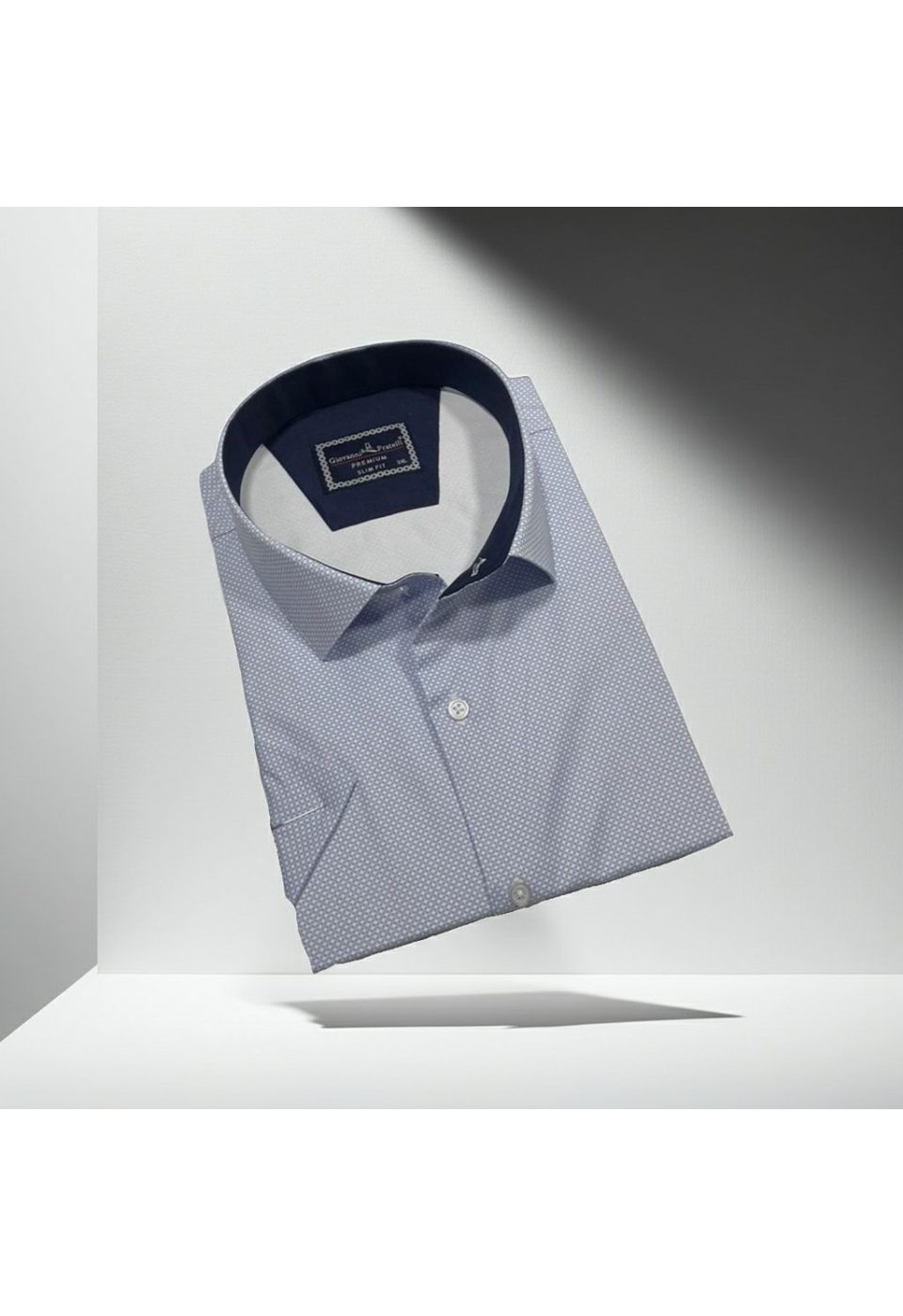 Büyük Beden Slim Fit Kısa Kol Desenli Renk Erkek Gömlek 4GMK313064005 - Giovanni Fratelli
