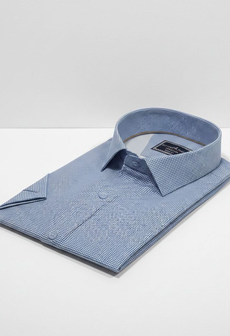 Büyük Beden Slim Fit Kısa Kol Desenli Saten Renk Erkek Gömlek 4GMK313065002 - Giovanni Fratelli
