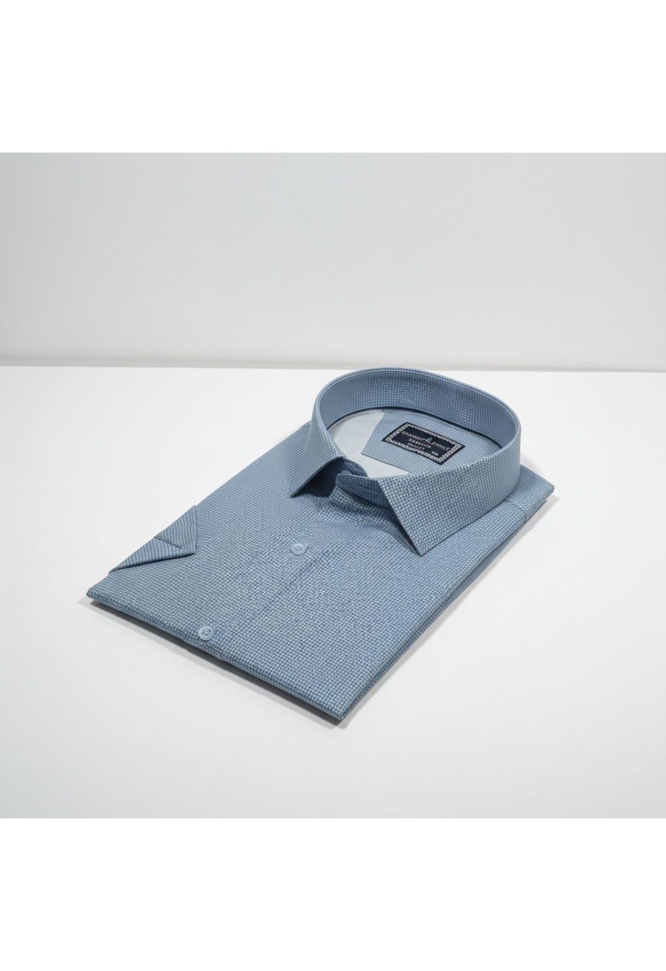 Büyük Beden Slim Fit Kısa Kol Desenli Saten Renk Erkek Gömlek 4GMK313065003 - Giovanni Fratelli