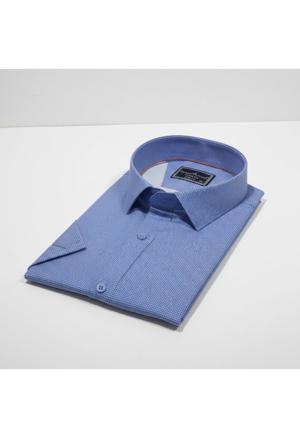 Büyük Beden Slim Fit Kısa Kol Desenli Saten Renk Erkek Gömlek 4GMK313065004 - Giovanni Fratelli
