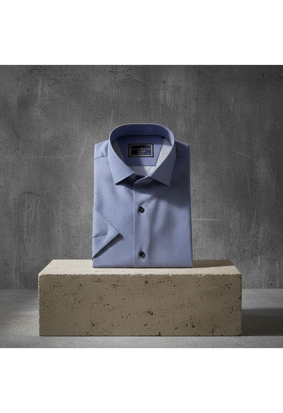 Büyük Beden Slim Fit Kısa Kol Desenli Saten Renk Erkek Gömlek 4GMK313065005 - Giovanni Fratelli