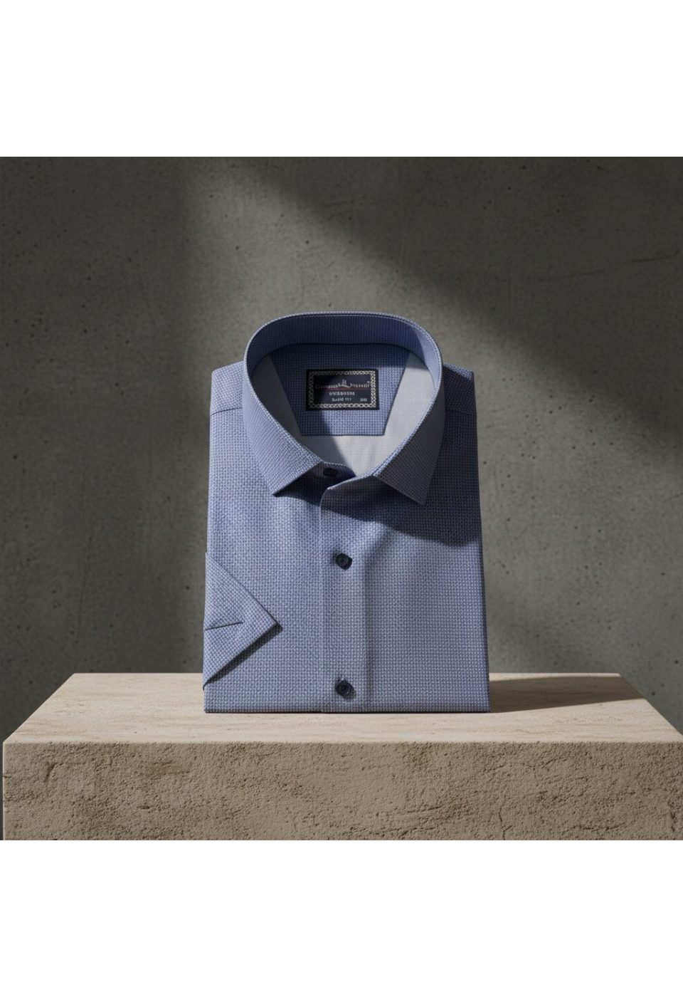Büyük Beden Slim Fit Kısa Kol Desenli Saten Renk Erkek Gömlek 4GMK313065005 - Giovanni Fratelli