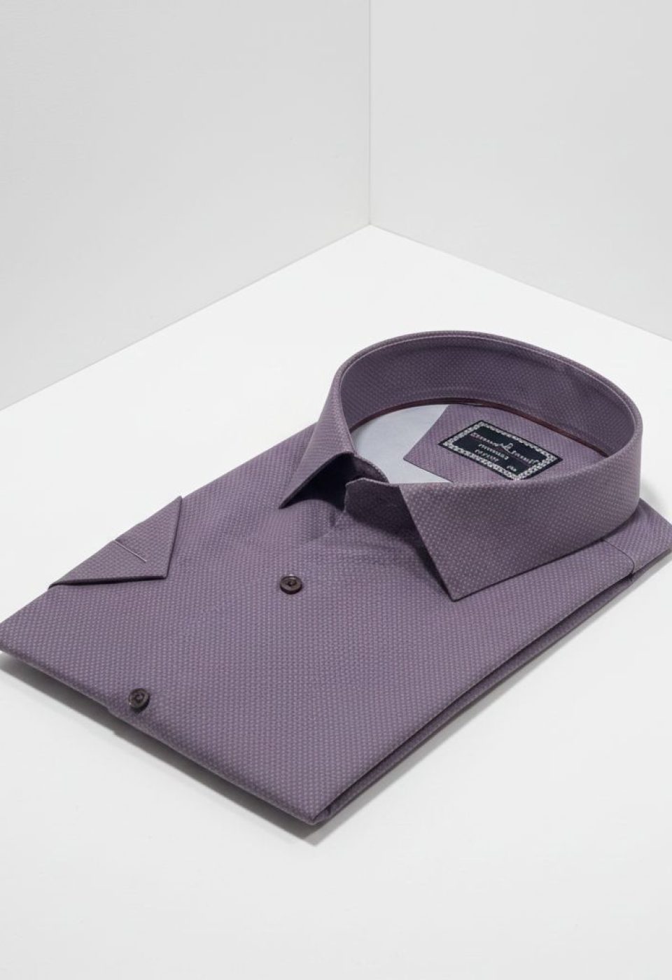 Büyük Beden Slim Fit Kısa Kol Desenli Saten Renk Erkek Gömlek 4GMK313065006 - Giovanni Fratelli