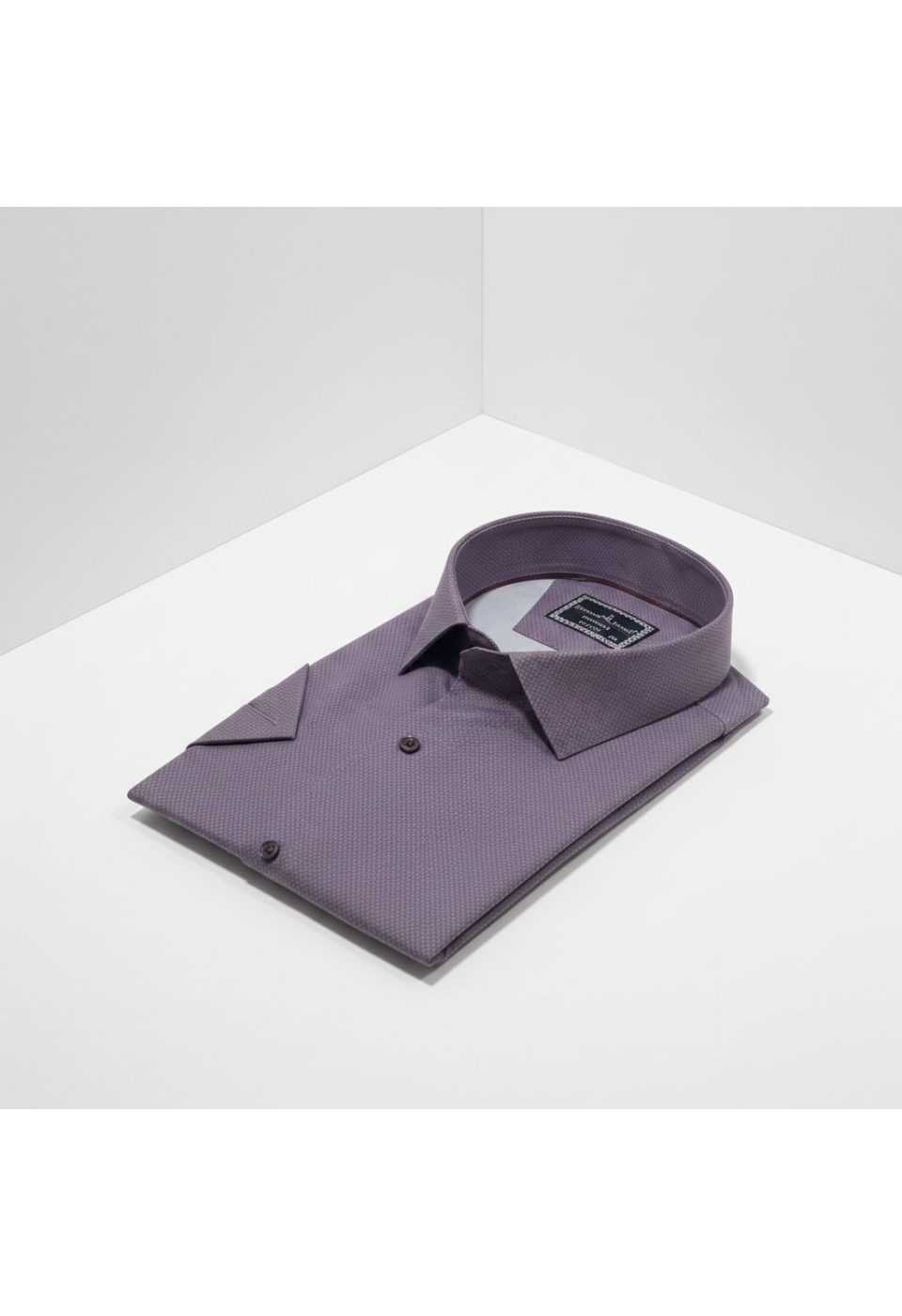 Büyük Beden Slim Fit Kısa Kol Desenli Saten Renk Erkek Gömlek 4GMK313065006 - Giovanni Fratelli