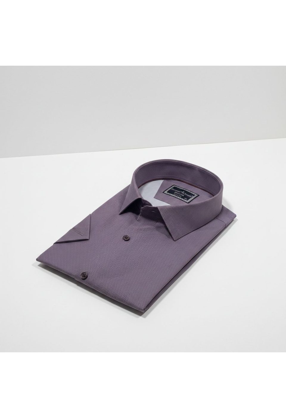 Büyük Beden Slim Fit Kısa Kol Desenli Saten Renk Erkek Gömlek 4GMK313065006 - Giovanni Fratelli