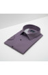 Büyük Beden Slim Fit Kısa Kol Desenli Saten Renk Erkek Gömlek 4GMK313065006
