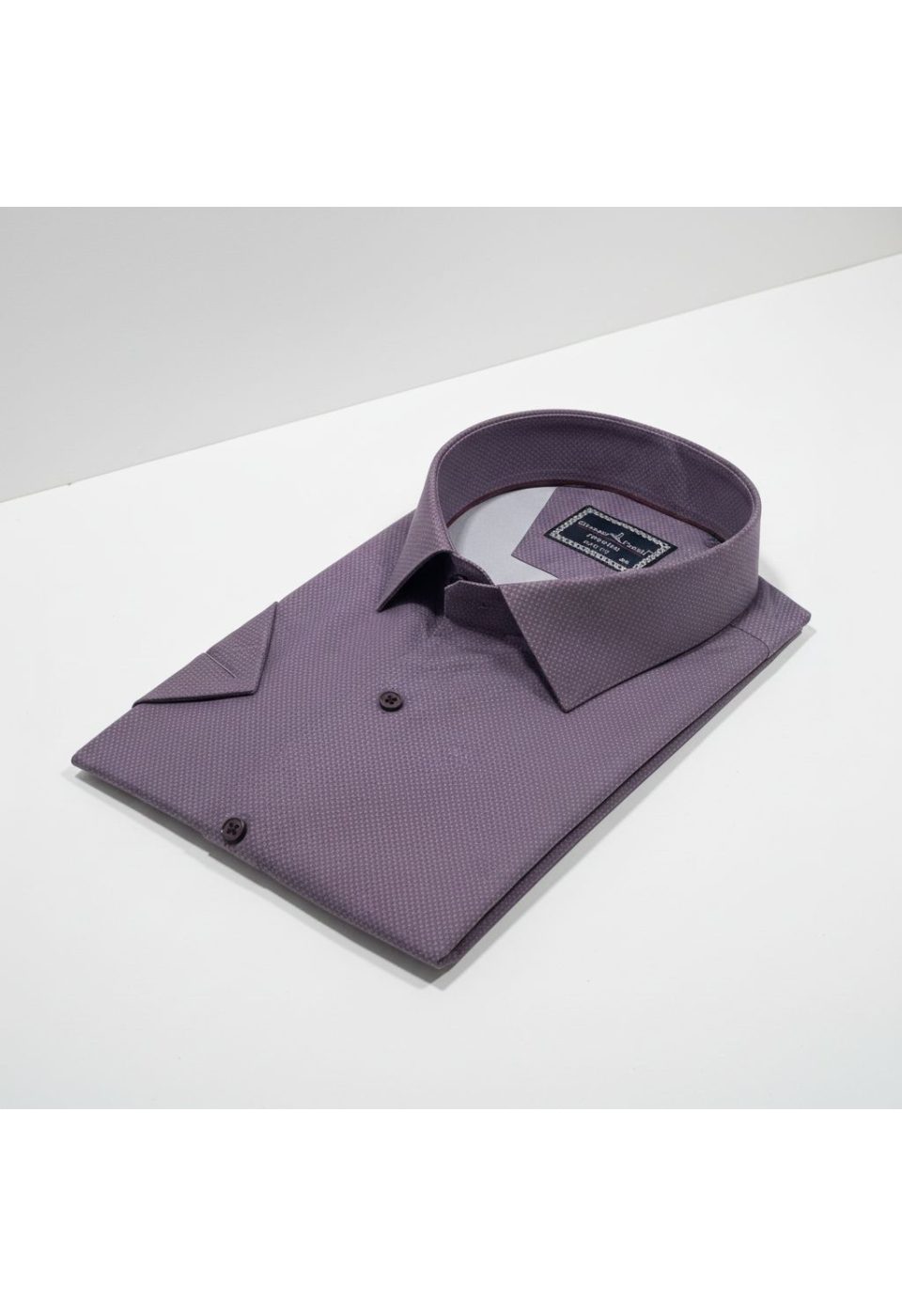 Büyük Beden Slim Fit Kısa Kol Desenli Saten Renk Erkek Gömlek 4GMK313065006 - Giovanni Fratelli